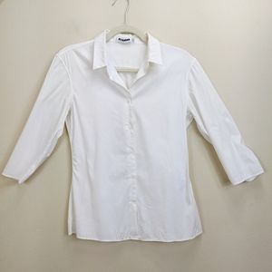 Jil Sander White Blouse Size 34 US 2 Button Front